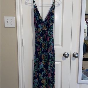 Blue floral dress yeah